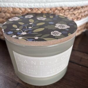 Sand + Fog Floral Bamboo Candle with Floral Lid